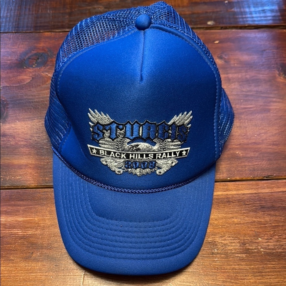 Blue Sturgis Black Hills Rally Trucker Hat 2008 Otto